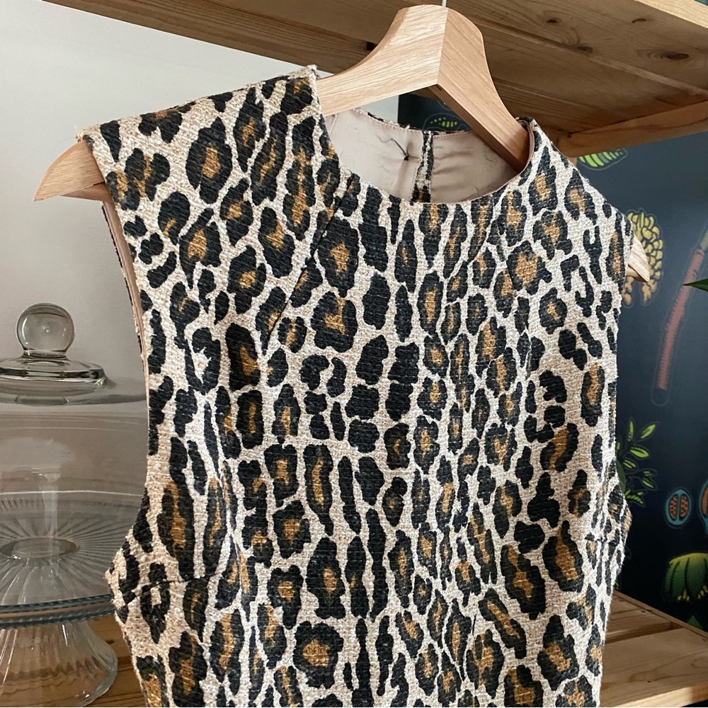 Alice & Olivia Leopard Print Coco Cutout Mini Dress 4 - Picture 6 of 16